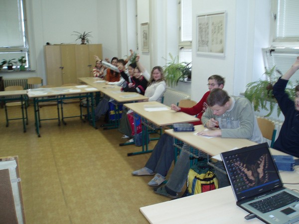 Projektov vuka v 9.B - hodina chemie