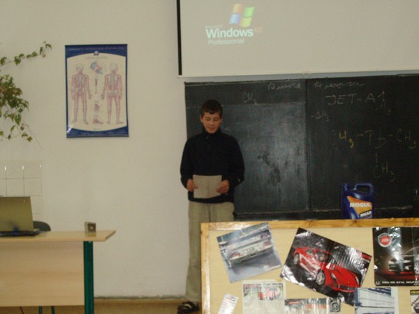 Projektov vuka v 9.B - hodina chemie