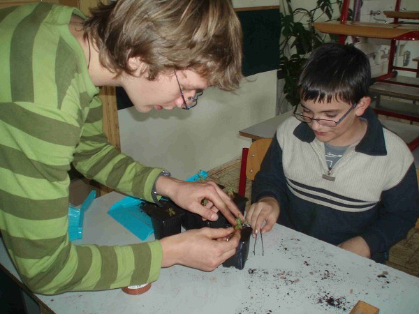 Při hodině chemicko-biologických praktik